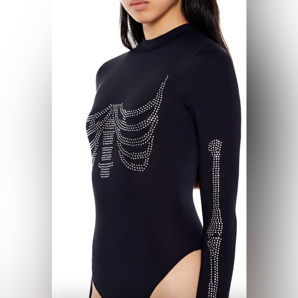 COPY - Rhinestone Skeleton Bodysuit - Picture 3 of 5